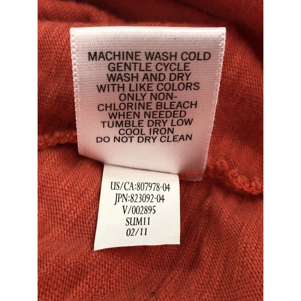 Banana Republic Mens Large L Polo 100% Cotton Golf Shirt Orange Heather Pocket